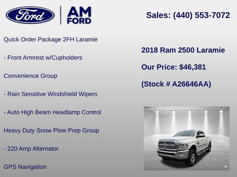 Used 2018 RAM 2500 Laramie w/ Convenience Group AWD/4WD image 6