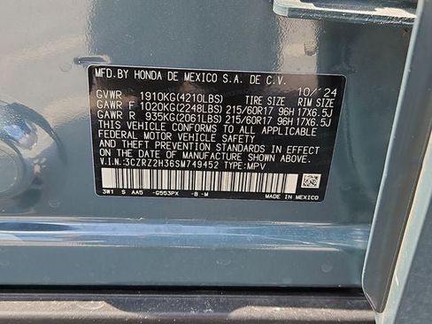 Certified 2025 Honda HR-V LX image 30