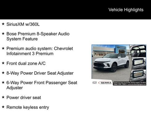 Certified 2023 Chevrolet Blazer RS w/ LPO, Floor Liner Package FWD image 5