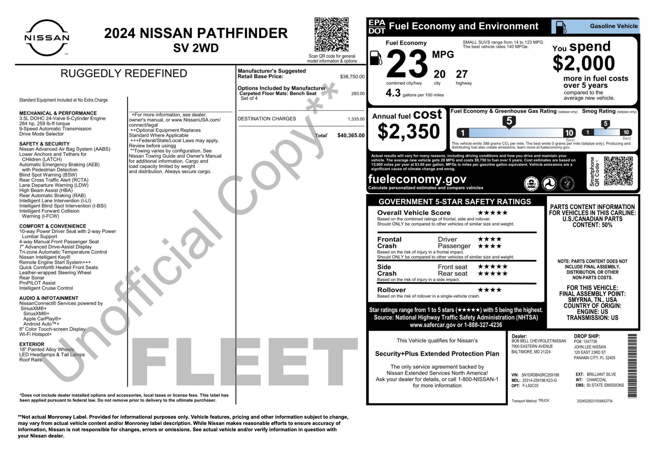 Used 2024 Nissan Pathfinder SV FWD image 4