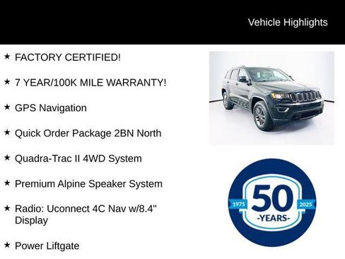 Certified 2020 Jeep Grand Cherokee Laredo w/ Quick Order Package 2BN North AWD/4WD image 8