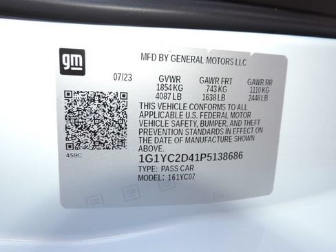 Certified 2023 Chevrolet Corvette Stingray Premium Cpe w/ Z51 Performance Package RWD image 20