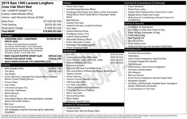 Used 2019 RAM 1500 Laramie Longhorn AWD/4WD image 3