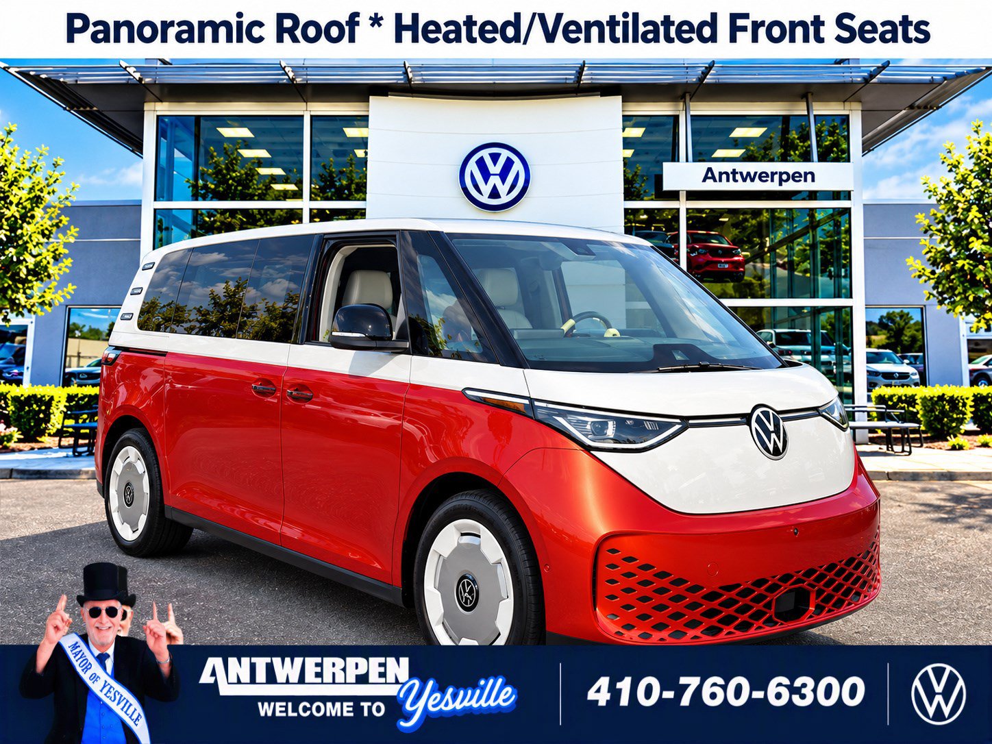Used 2025 Volkswagen ID. Buzz Pro S Plus w/ Cupholders Package RWD image 1
