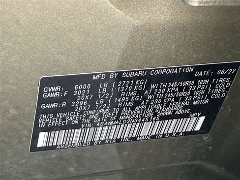 Used 2022 Subaru Ascent Limited w/ Technology Package AWD/4WD image 36