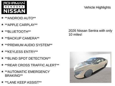 New 2026 Nissan Sentra SR w/ Floor Mat Package image 8