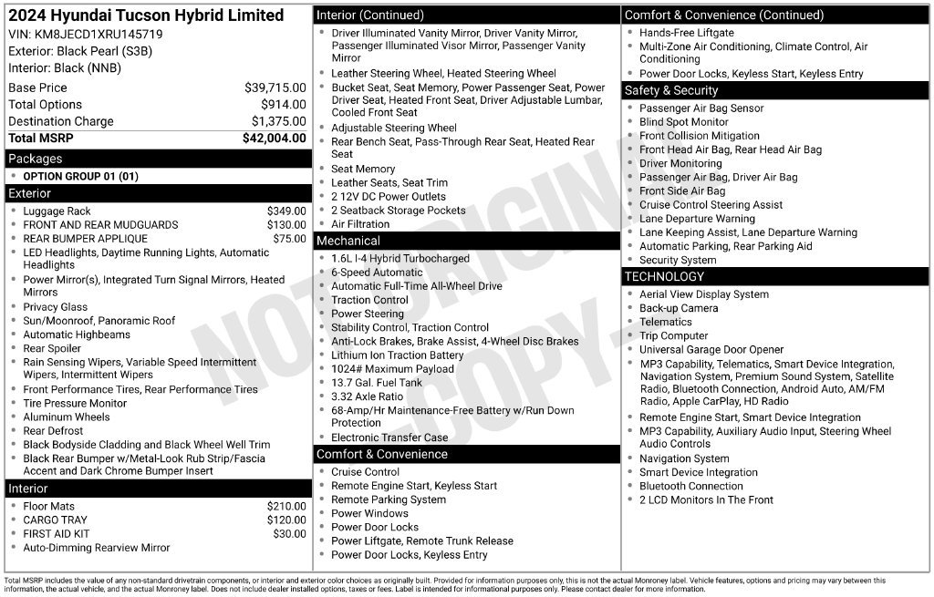 Used 2024 Hyundai Tucson Limited AWD/4WD image 30