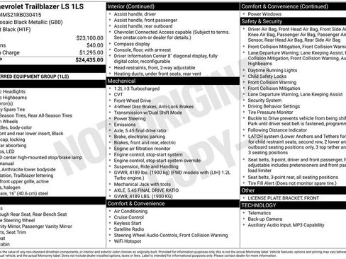 Used 2024 Chevrolet TrailBlazer LS FWD image 6