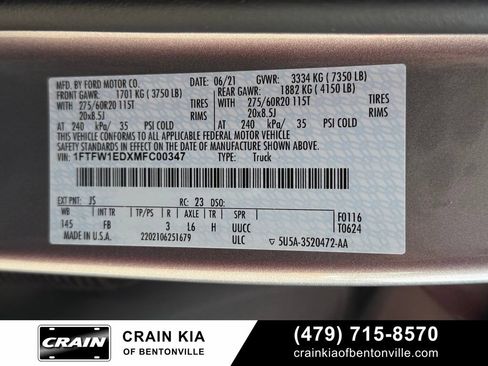 Used 2021 Ford F150 XLT w/ Equipment Group 302A High AWD/4WD image 34