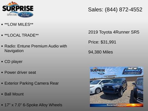 Used 2019 Toyota 4Runner SR5 AWD/4WD image 6
