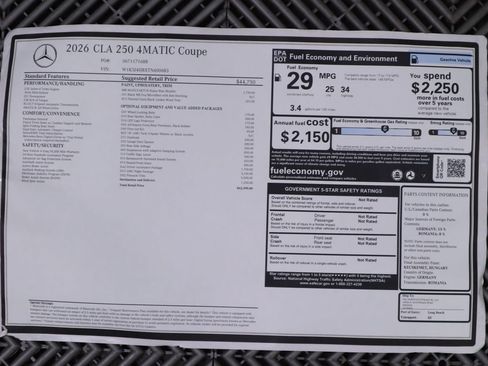 New 2026 Mercedes-Benz CLA 250 CLA 250 image 9