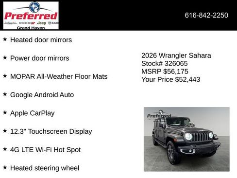 New 2026 Jeep Wrangler Unlimited Sahara AWD/4WD image 30