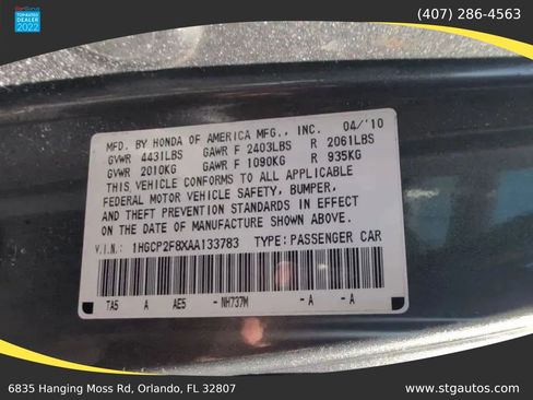 Used 2010 Honda Accord EX-L image 38