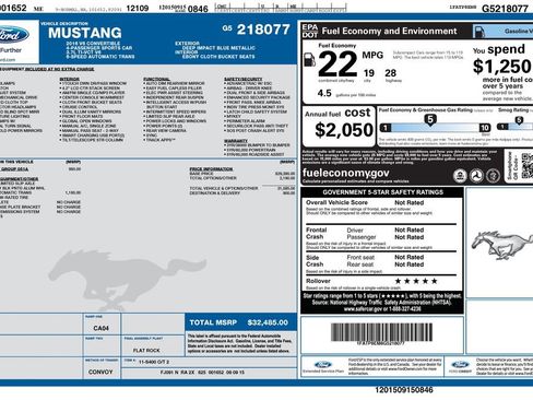 Used 2016 Ford Mustang Convertible w/ Equipment Group 051A RWD image 7