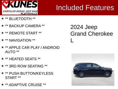 Used 2024 Jeep Grand Cherokee L Limited w/ Trailer Tow Package AWD/4WD image 2