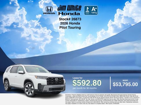 New 2026 Honda Pilot Touring image 3