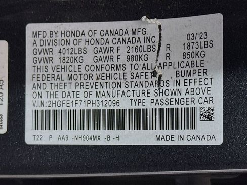 Certified 2023 Honda Civic EX image 28