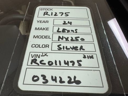Used 2024 Lexus NX 250 FWD w/ Cold Area Package image 27