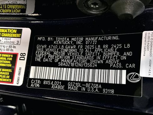 Used 2022 Lexus ES 350 w/ Premium Package FWD image 37