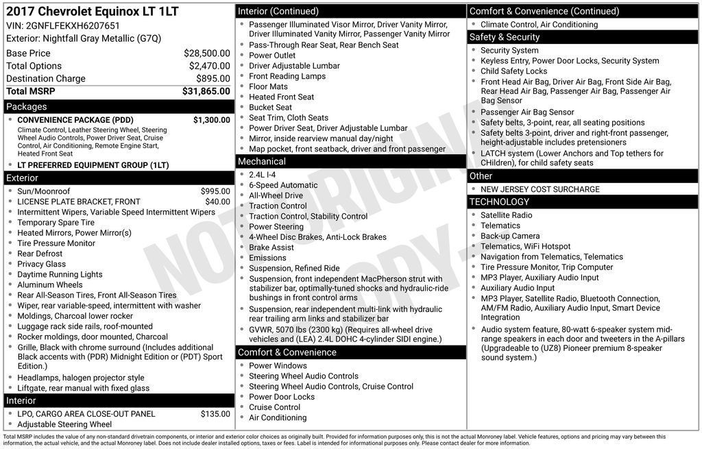 Used 2017 Chevrolet Equinox LT w/ Convenience Package AWD/4WD image 38