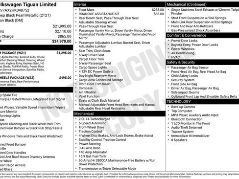 Used 2017 Volkswagen Tiguan Limited w/ Premium Package FWD image 2