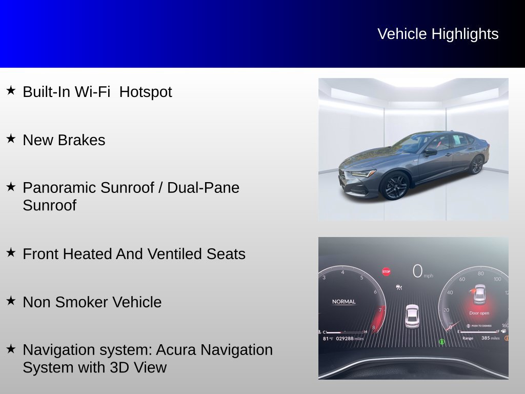 Used 2024 Acura TLX w/ A-SPEC Package AWD/4WD image 8
