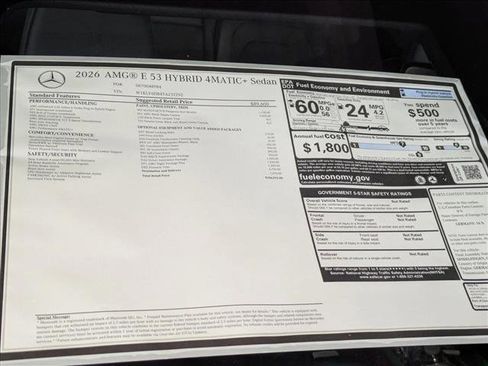 New 2026 Mercedes-Benz E 53 AMG e 4MATIC Sedan image 21