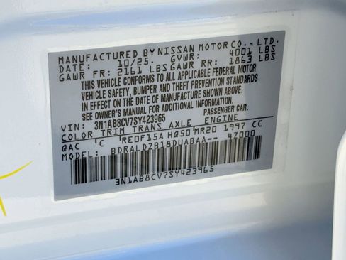 New 2025 Nissan Sentra SV w/ SV Premium Package image 21