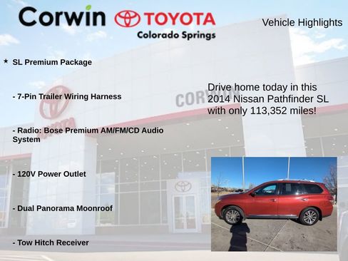 Used 2014 Nissan Pathfinder SL w/ SL Premium Package image 7