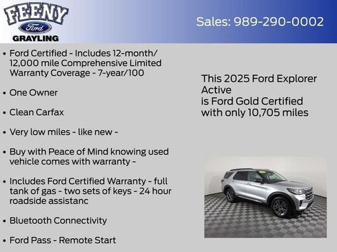 Certified 2025 Ford Explorer Active w/ Active Comfort Package AWD/4WD image 4