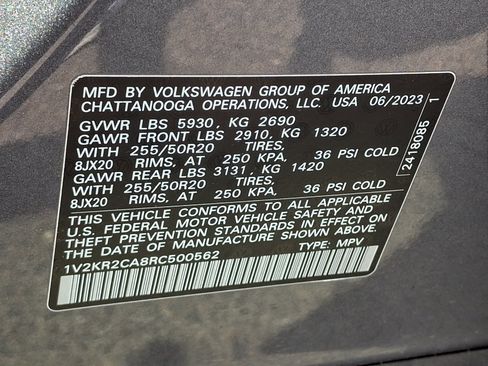 Certified 2024 Volkswagen Atlas SE image 29
