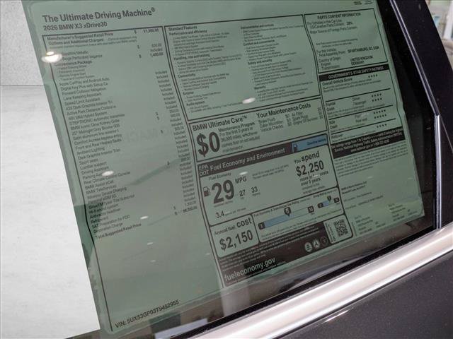 Used 2026 BMW X3 xDrive30i w/ Convenience Package AWD/4WD image 19