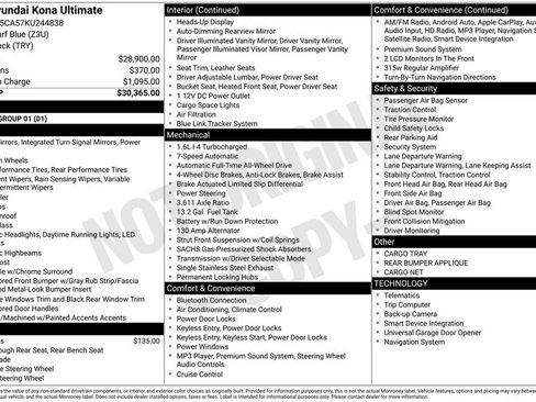 Used 2019 Hyundai Kona Ultimate image 33