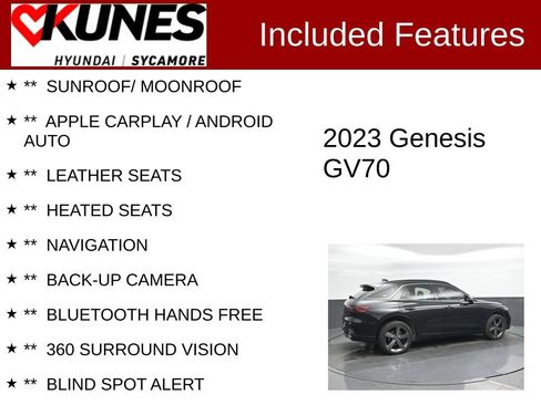 Used 2023 Genesis GV70 3.5T Sport w/ Sport Prestige Package AWD/4WD image 2