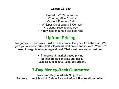 Used 2024 Lexus ES 350 w/ Premium Package FWD image 2