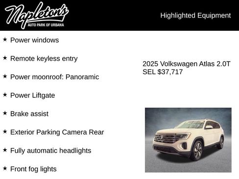Used 2025 Volkswagen Atlas SEL AWD/4WD image 6