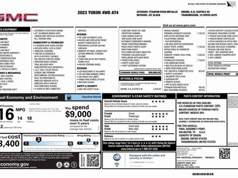 Used 2023 GMC Yukon AT4 AWD/4WD image 4