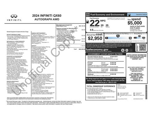 Used 2024 INFINITI QX60 Autograph w/ Cargo Package image 2