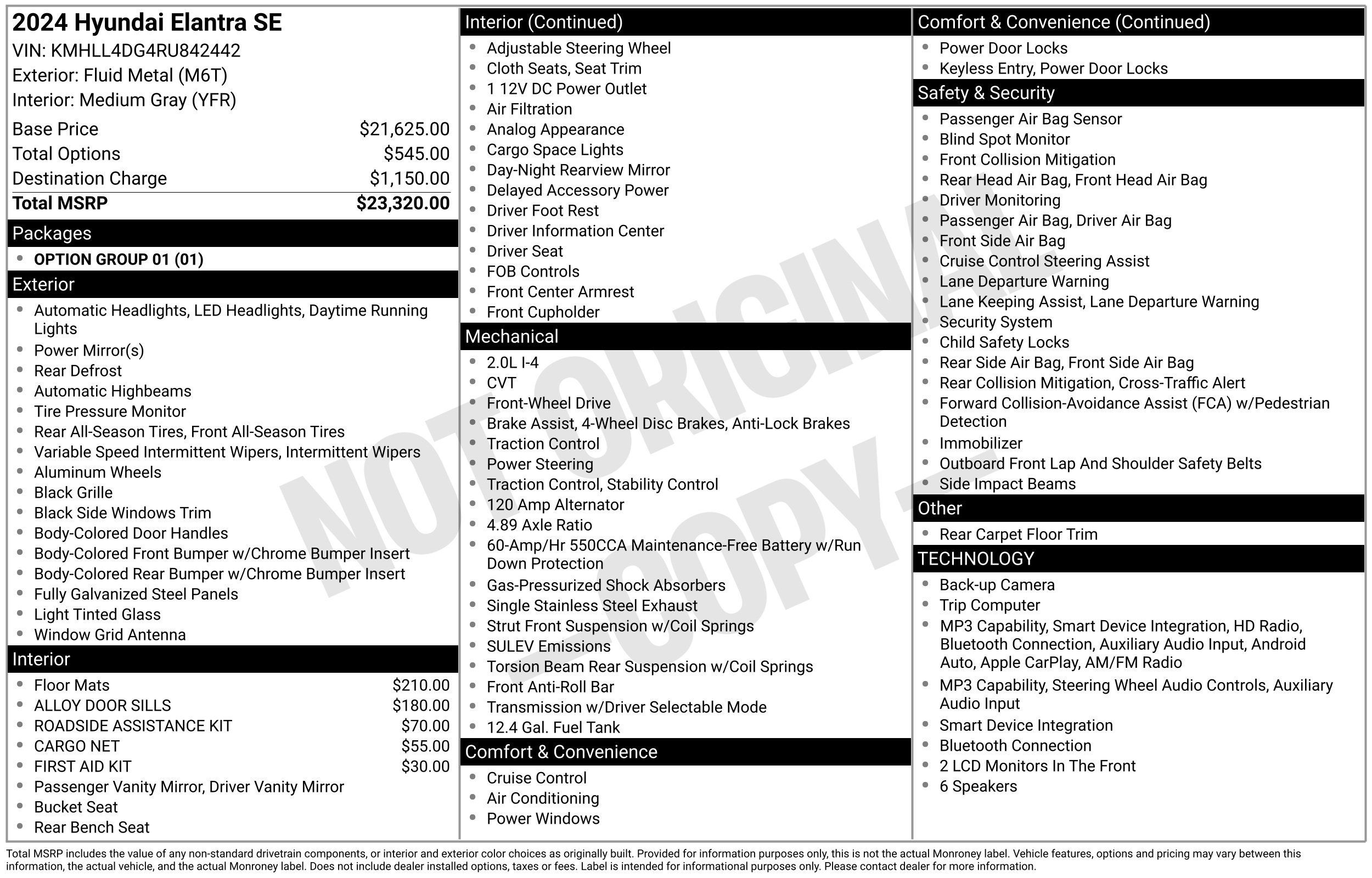 Certified 2024 Hyundai Elantra SE FWD image 2