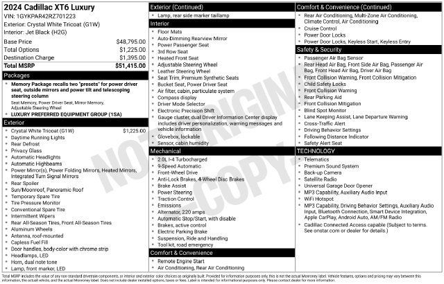 Certified 2024 Cadillac XT6 Luxury FWD image 8