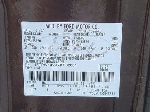 Used 2007 Ford F150 Lariat AWD/4WD image 17