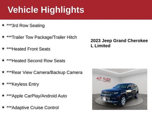 Used 2023 Jeep Grand Cherokee L Limited w/ Trailer Tow Group (B) image 3