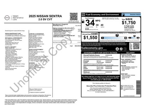 Used 2025 Nissan Sentra SV FWD image 29