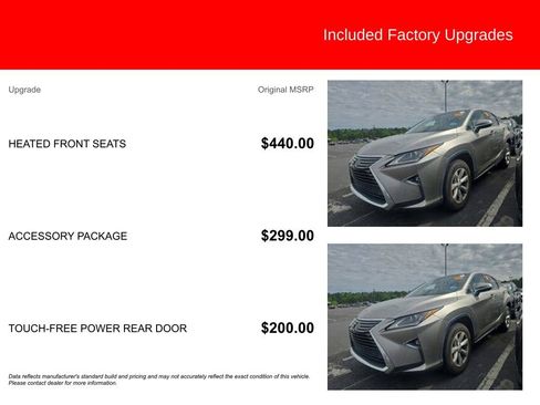 Used 2017 Lexus RX 350 FWD w/ Accessory Package image 2