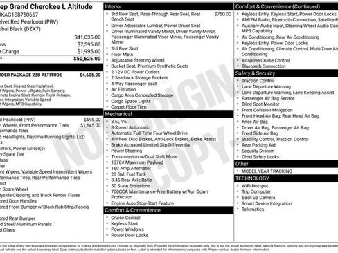 New 2025 Jeep Grand Cherokee L Altitude image 32