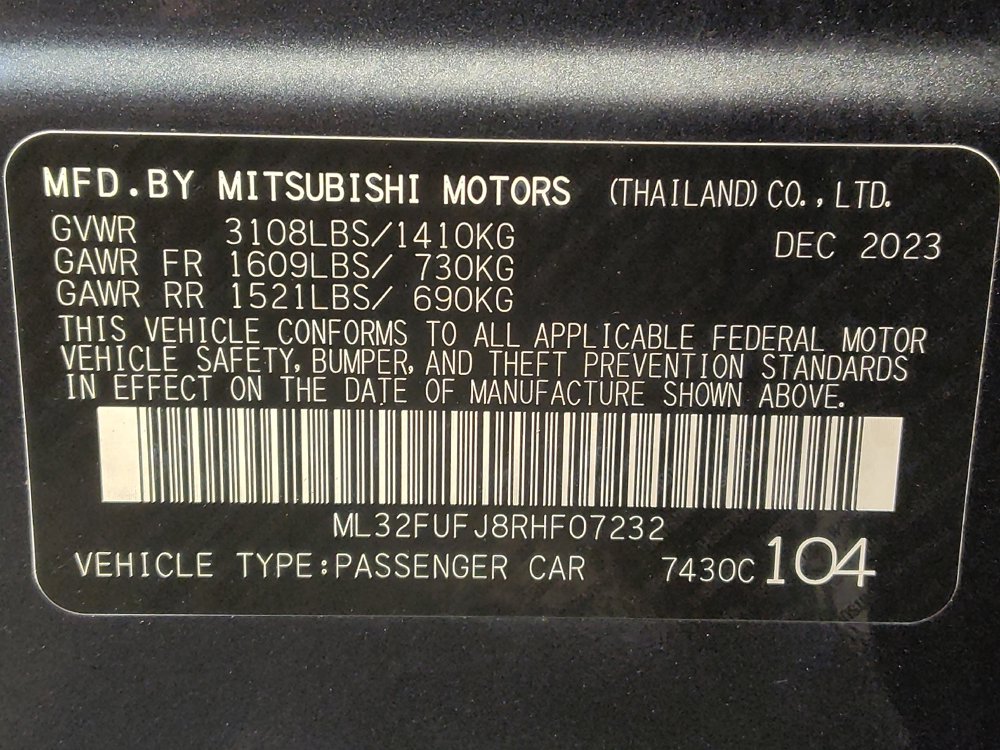 Used 2024 Mitsubishi Mirage G4 Black Edition FWD image 33