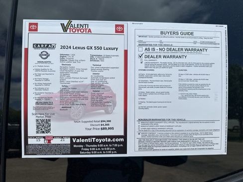 Used 2024 Lexus GX 550 w/ Accessory Package (31) image 40