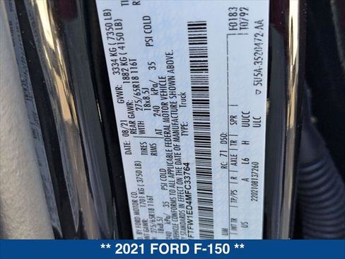 Used 2021 Ford F150 XLT w/ Max Trailer Tow Package image 25