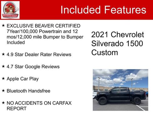 Used 2021 Chevrolet Silverado 1500 Custom image 5