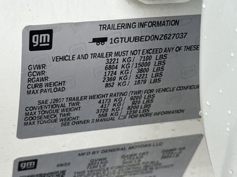 Used 2022 GMC Sierra 1500 SLE AWD/4WD image 10